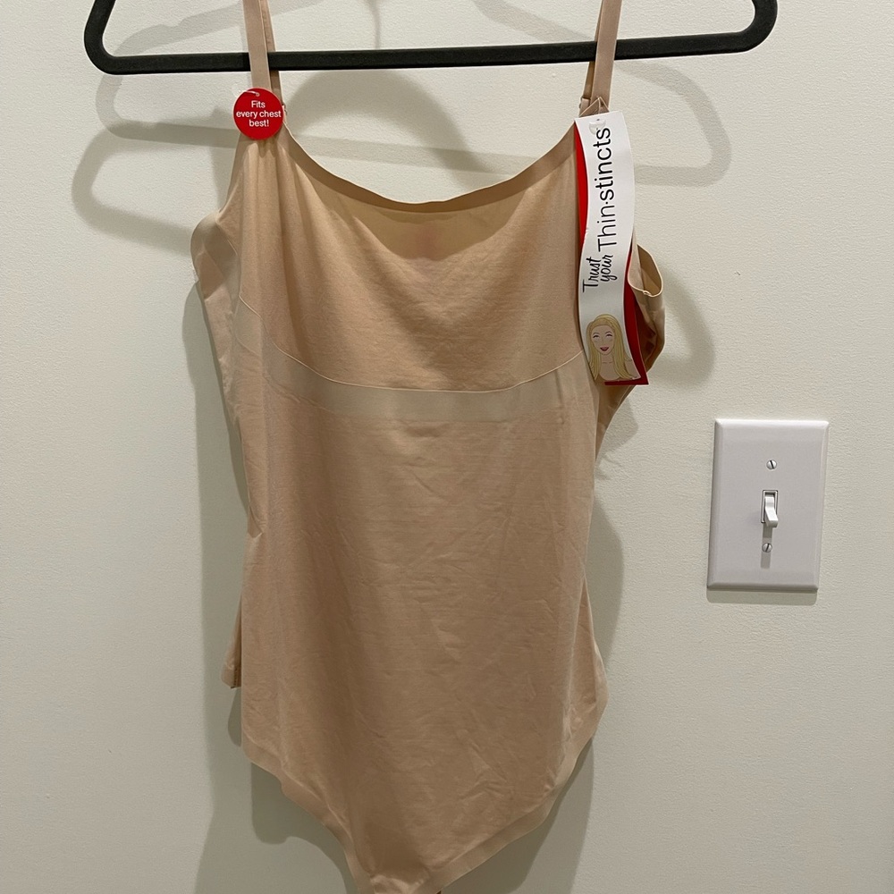 Spanx Thong Bodysuit Size L Women's Nude Shapewear Bodysuit